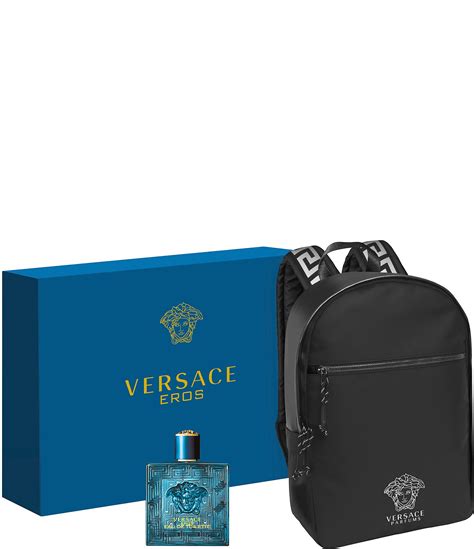 versace perfume with backpack